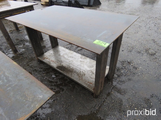 New/Unused 4' 9" Shop Table w/Adjustable Shelf