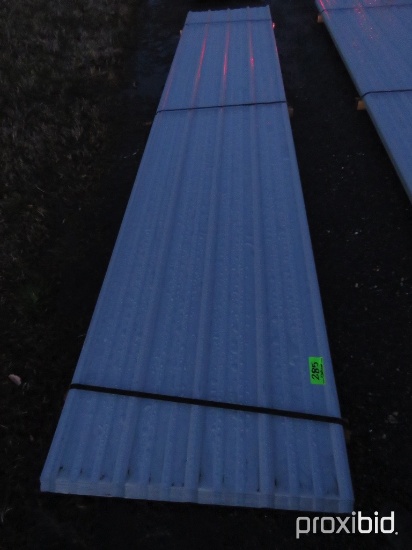 New/Unused Ash Gray 16' Roofing Tin