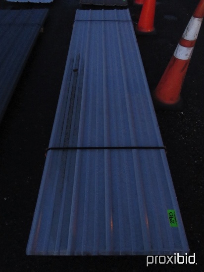 New/Unused Ash Gray 12' Roofing Tin