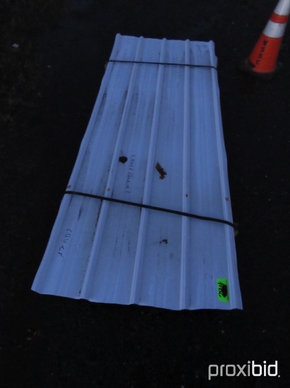New/Unused White 8' Roofing Tin