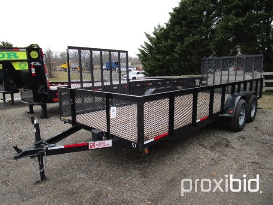 Hurst 7' X 18' T/A Landscape Trailer,