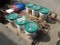 Pallet of Steel Grate Pins, (6) Buckets of Met Rol