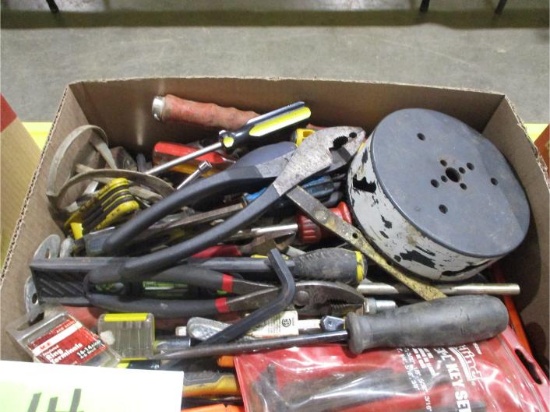 Boxes of Various Misc. Tools, Screwdrivers,