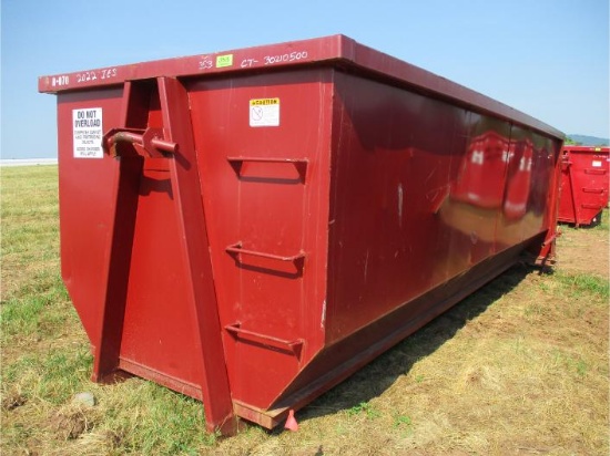 2022 IES 62" Hook Lift 20' Roll-Off Container