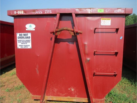 2022 IES 62" Hook Lift 20' Roll-Off Container