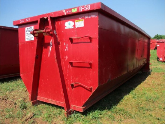 2021 IES 62" Hook Lift 20' Roll-Off Container
