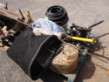Skid of Hosses, Tarp, Pumps, All Thread, Etc.
