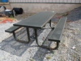 Black Metal Picnic Table