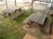 (3) Used Pressure Treated Wood Picnic Table