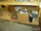 Assorted Fasteners and Hardware, Wooden Storage Bin, Wooden Table, Metal Cabinet, Etc.