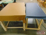 (2) Vinyl Covered Work tables.