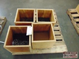 Three Wooden containers of Screws.