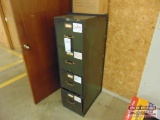 4 Drawer Metal Filing Cabinet and Contents