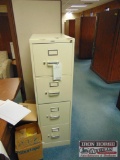 4 Drawer Metal Filing Cabinet and Contents