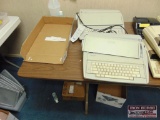 Table and 2 Typewriters. Does Not Include Adding Machines, Fax Machine, or Printer