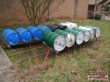 14 Empty Barrels, 6 Metal and 8 Plastic