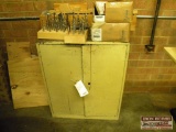 Metal Cabinet with Assorted Drill Bits