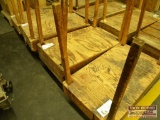 (4) Wood Factory Carts