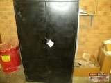 Black Metal Cabinet and Contents of Sand Paper