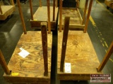 (4) Wood Factory Carts