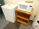 Apartment refrigerator, and microwave with stand