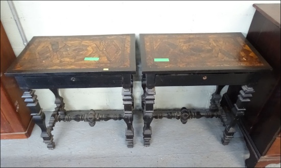 Antique Burl Top Tables