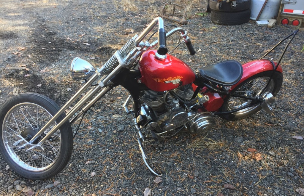harley flathead chopper