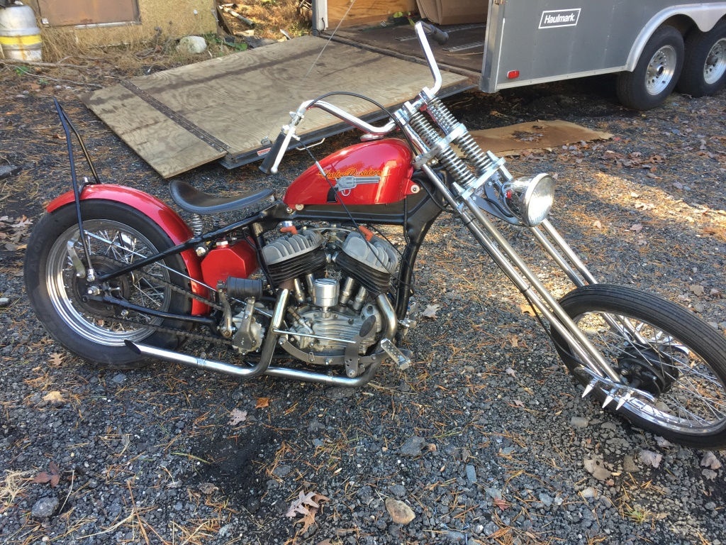 harley flathead chopper