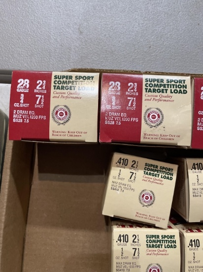 Mixed .410 and 28 gauge ammo lot