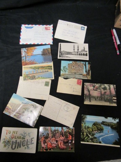 Older Post Cards and Envelopes w/Stamps