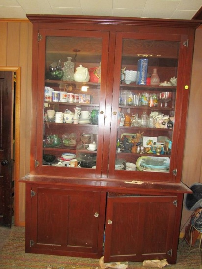 2 pc wood cupboard