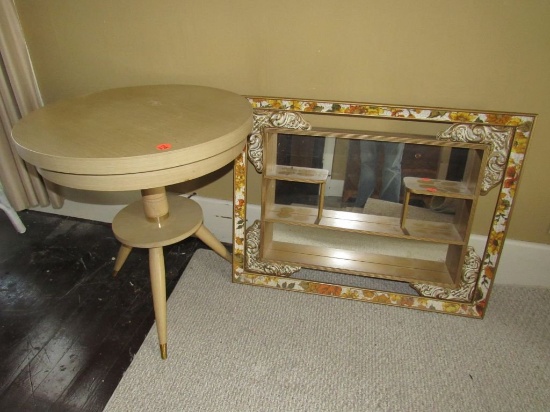 Round Table Stand and Shadowbox Mirror