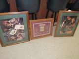 Framed golf pictures