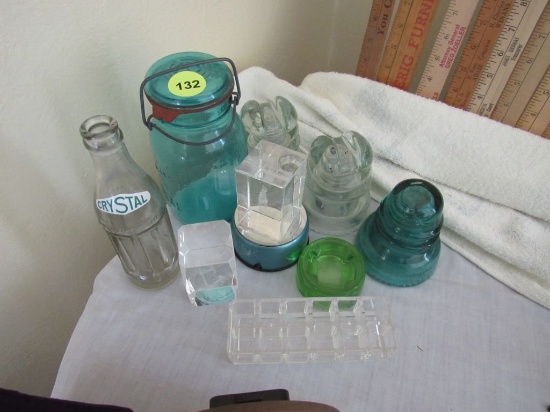 Canning Jar & Other Glass Items.