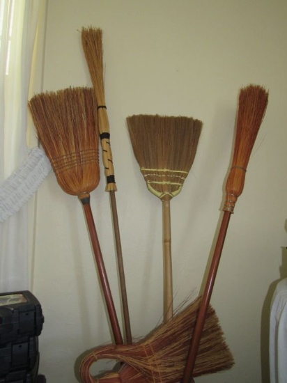 Umbrella Stand & Brooms