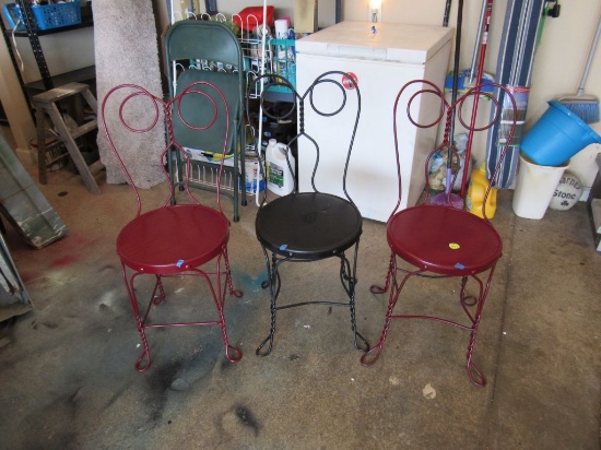 3 Ice Cream Parlor Chairs