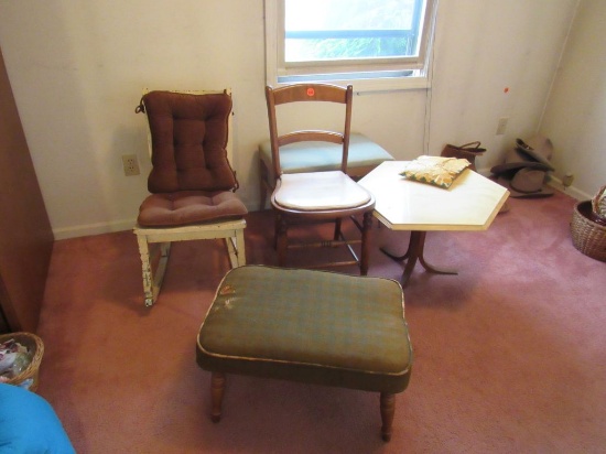 Chair and tables