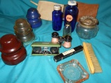 Antique bottles and insulators