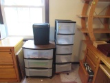 Plastic Storage Drawers & Paper Shredder