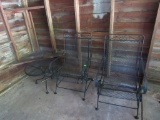 2 Metal Chairs & Table