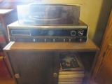 Record Player, Records & Cabinet