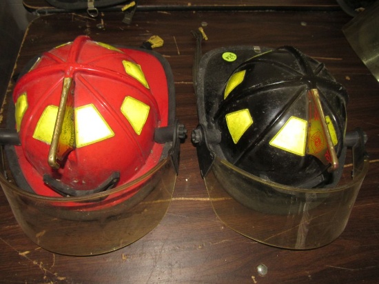 2 Fire Fighter  Helmets