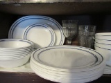 Set of Corelle & Stemware