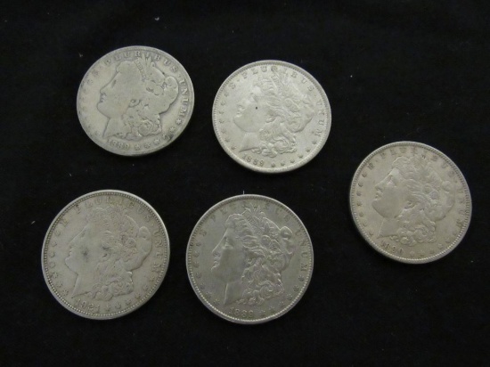 5 Morgan Silver Dollars