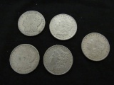 5 Morgan Silver Dollars