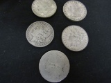 5 Morgan Silver Dollars