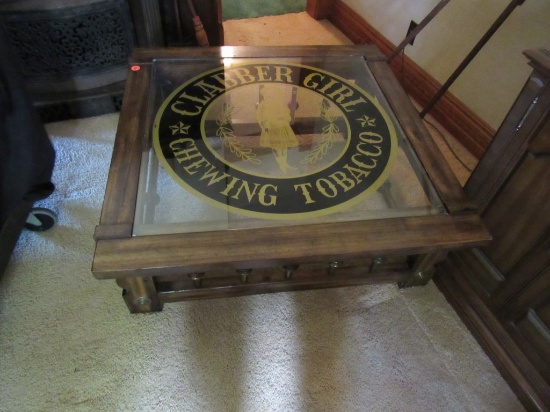 Advertising coffee table
