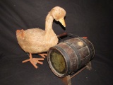 Wooden barrel & duck