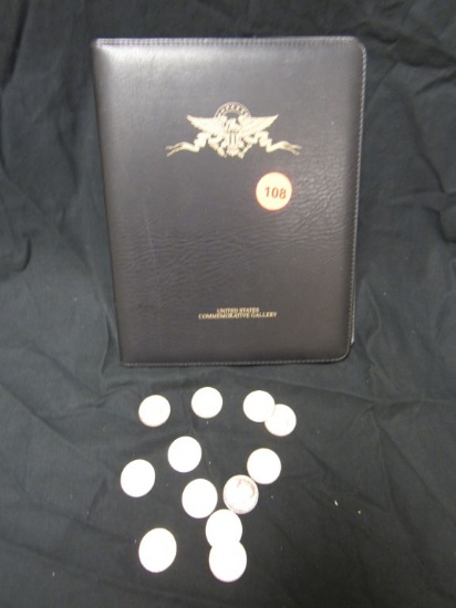 US Tribute to America coin book &  baggie with 40% Silver Kennedy half's