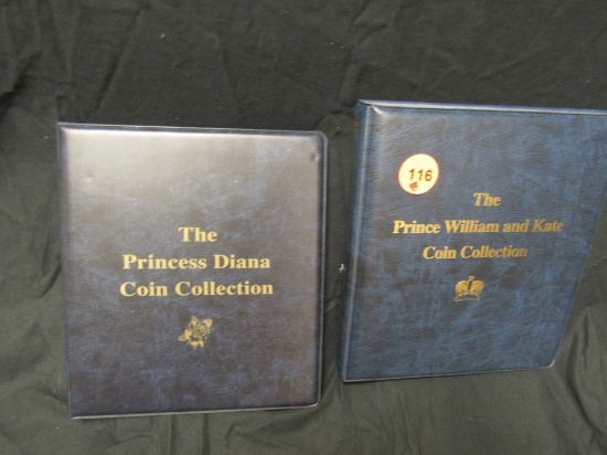 2 partial Prince William & Kate and Princess Diana coin collection